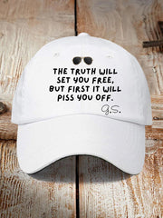 Unisex The Truth Will Set You Free But First It Will Piss You Off Feminist Quote Hat