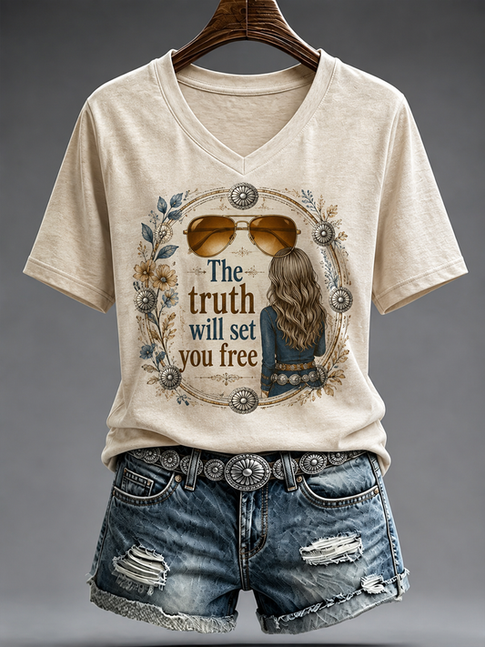 Women's RIP Retro Feminist Icon Printed short-sleeved T-shirt
