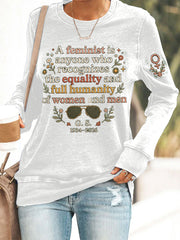 Women's Feminist Quote Graphic Sweatshirt