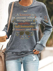 Women's Feminist Quote Graphic Sweatshirt