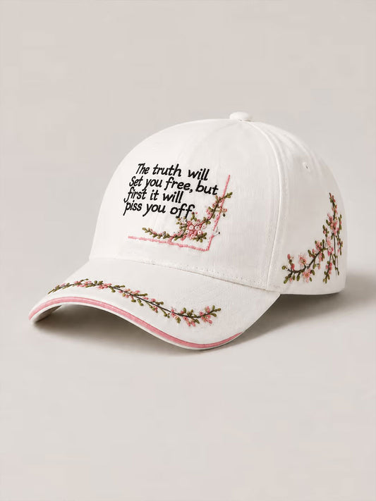 Unisex The Truth Will Set You Free, But First It Will Piss You Off Print Hat