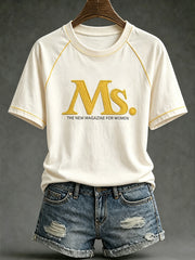 Women's The New Magazine For Women printed casual short sleeve T-shirt