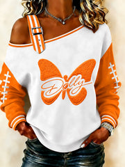 Women's Game Day Football Print Casual Top