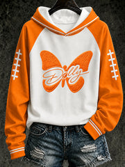 Women’s Game Day Football Print Casual Hoodie