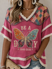 Women's Country Music Lover Floral  Art Printed Tops