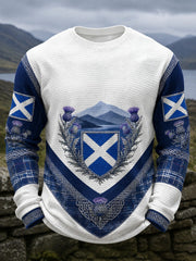 Men's Scotland St. Andrew's Day Printed Waffle Long Sleeve T-Shirt