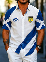 Men's St Andrew's Day Print Short Sleeve Shirt