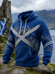 Men's Scotland St. Andrew's Day Printed Checkered Cotton Hoodie