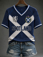 Women's St Andrew's Day Print V-neck T-shirt