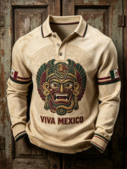 Men's Mexico Pride Flag Art Printed Casual Tops