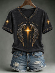 Women's Under His Wings  You Will Find Refuge T-shirt