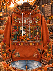 Women's autumn and winter theme pattern design casual  hoodie
