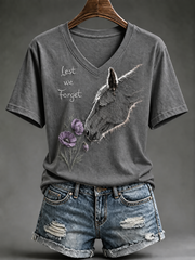 Women's Remembering The Animals Of War Short-sleeved T-shirt