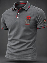 Men's Remembrance Day Print Casual Top