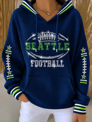 Women's Football Gameday Gift For Football Fans Long Sleeve Hoodie
