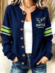 Women's Football Gameday Gift For Football Fans Casual Cardigan