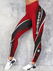 Women’s Game Day Football Print Casual Leggings