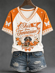 Women's Game Day Football Printed Casual T-Shirt