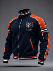Men's Chicago Football Lover Bear Art Printed top