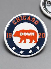 Chicago Football Lover Printed Pins